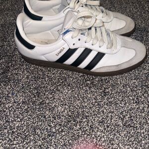 Adidas Samba White and Black Sneakers